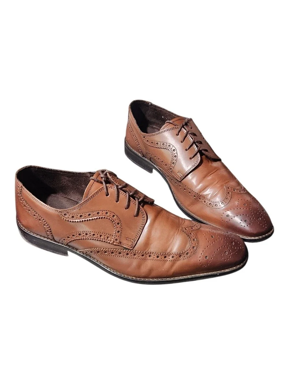 Florsheim Leather Wingtip Brogue Derby Oxfords Dress Shoes Size 10.5 D